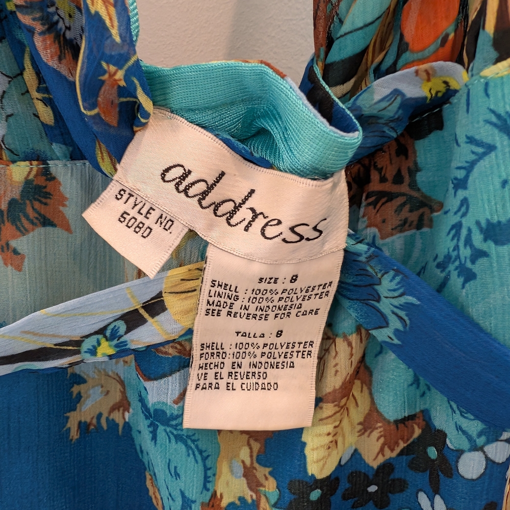 Vibrant Floral Halter Dress - Picture 7 of 8